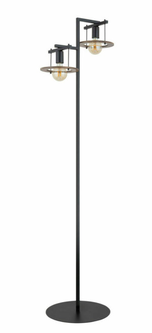 Lampa podłogowa Sigma czarno-brązowa 2xE27 160 cm 50339