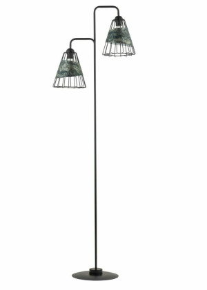 Lampa podłogowa Sigma Deni czarna grafitowo-złota 50348