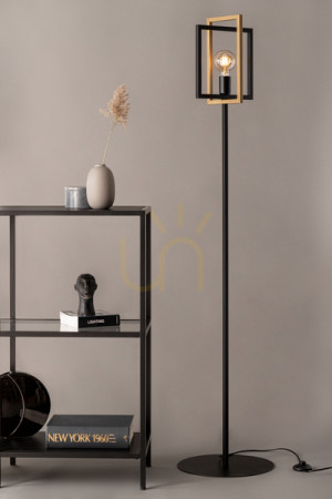 Lampa podłogowa Sigma Eden czarno-złota 50253