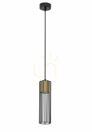 Lampa wisząca Sigma Fobia 1 czarno-złota 33449