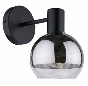 Lampa podłogowa Sigma GALA 1 czarna srebrny klosz E27 60W 32016