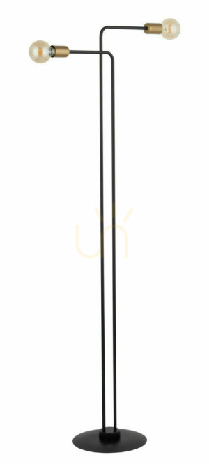 Lampa podłogowa Sigma Gino czarno-złota 2xE27 160 cm 50314