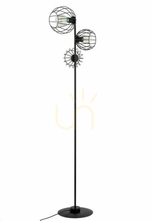 Lampa podłogowa Sigma Madam czarna stal 3xE27 163 cm 32375
