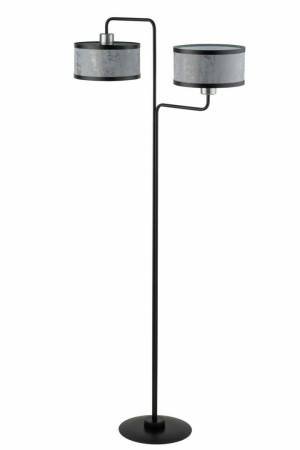 Lampa podłogowa Sigma Opera czarno-szara 2xE27 159 cm 50343