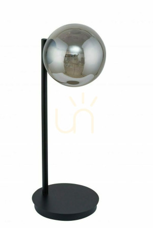 Lampa stołowa Sigma Roma czarna szary klosz 44 cm 50221