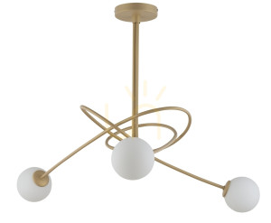 Żyrandol Sigma Velvet 3 złoty beż 85 cm SKU 33356