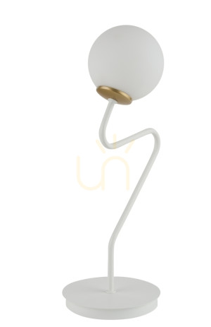 Lampa stołowa Sigma Zigzag biało-złota 50269