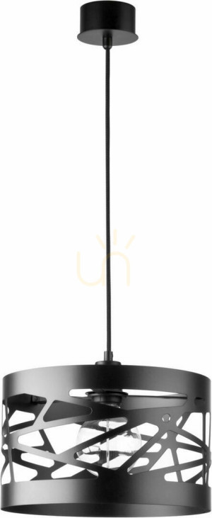 Lampa wisząca Sigma Moduł Frez M czarna stal E27 30 cm 31074