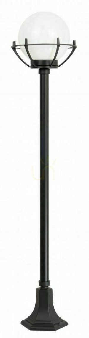 Lampa ogrodowa stojąca SU-MA Kula z koszykiem czarna K 5002/1/KPO