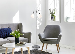 Lampa podłogowa RAY Nordlux E14 2X40W Metal Chrom