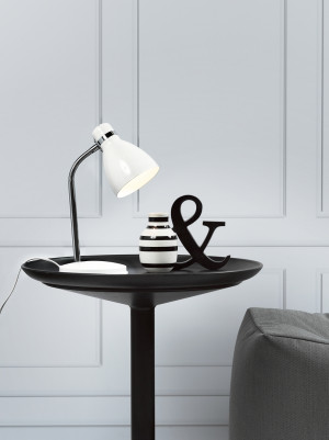 Lampa stołowa CYCLONE Nordlux E14 15W Metal Biały