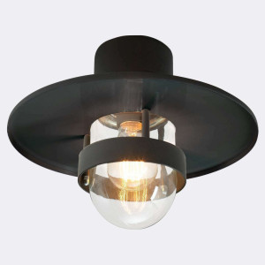 Plafon Zewnętrzny BERGEN 271B E27 Czarny RAL-9005 - NORLYS