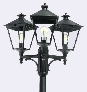 Latarnia ogrodowa LONDON 483BL 3 x E27 Czarna - premium NORLYS