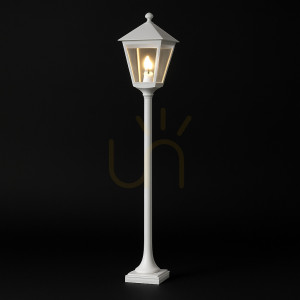 Latarenka ogrodowa IP54 LONDON 485WH E27 Biały - premium NORLYS