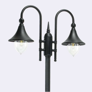 Lampa parkowa / ogrodowa FIRENZE 820BL 2 x E27 czarna - NORLYS
