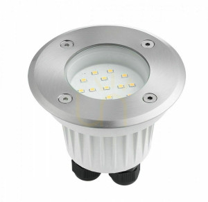 Lampa najazdowa LED SU-MA Leda ST 5024 srebrna 1W IP67 3000K 10,8 cm