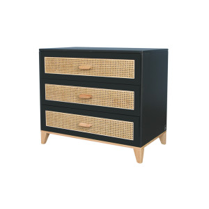 Nami Rattan Chest of Drawer - Onyx