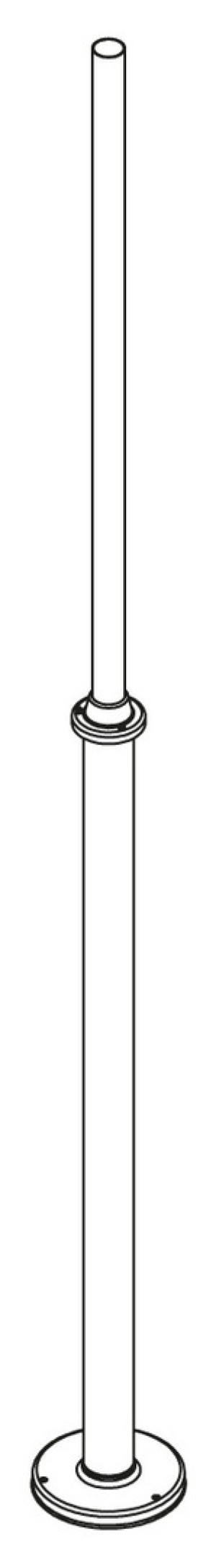 Słup do latarni 3011B Czarny 120-220Cm