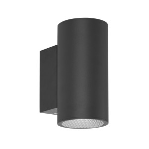 Kinkiet zewnętrzny Italux Lenta LED 2x20W czarny IP54 4000K OWL-2805-2-4K
