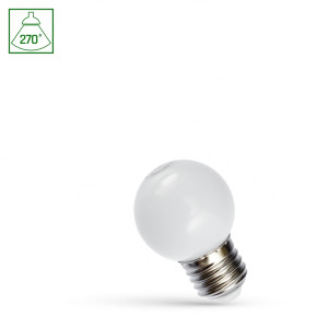 Led Kulka E 27 230 V 1 W Biały Spectrum