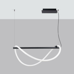 Lampa wisząca GALAKSE 84 czarna LED CCT 2700-6500K - THORO