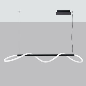 Lampa wisząca GALAKSE 148 czarna LED CCT 2700-6500K - THORO
