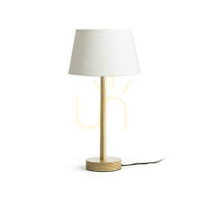Lampa Stołowa Maui/Alvis 24 Kremowo Biała Drewno 230 V Led E27 7 W