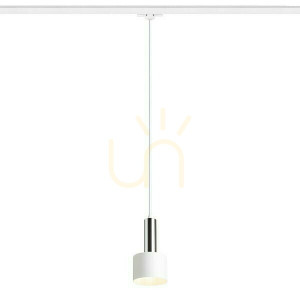 Lampa Wisząca Giulia 12 Do 3 Faz. Szyny Biała Chrom 230 V E27 40 W