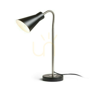 Lampa Stołowa Anika Czarna Matowa Nikiel Mat 230 V E27 40 W