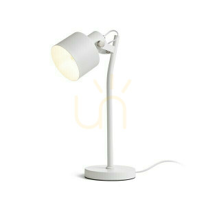 Lampa Stołowa Celeia Biała Matowa Nikiel Mat 230 V E27 40 W