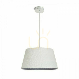 Lampa Wisząca Bucky 40 Biała/Szara Metal 230 V E27 28 W