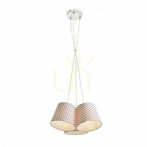 Lampa Wisząca Nancy Iii Biała/Czerwona 230 V E14 3x11 W
