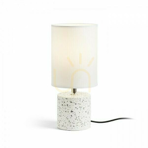 Lampa Stołowa Camino Z Abażurem Biała Decor Teraco 230 V E27 28 W