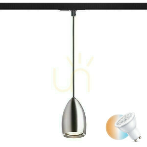 Lampa Wisząca Babades Do Szyny 1 Faz Nikiel Mat 230 V Gu10 35 W