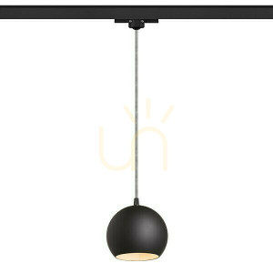 Lampa Wisząca Copa Do Szyny 3 Faz Czarna Szkło 230 V E27 28 W