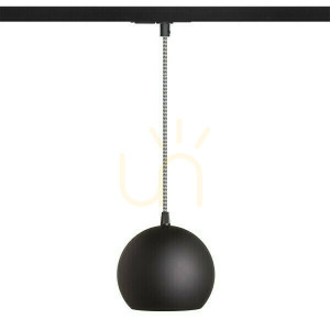 Lampa Wisząca Copa Do Szyny 1 Faz Czarna Szkło 230 V E27 28 W