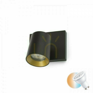 Lampa Natynkowa Kenny I Czarna/Złota 230 V Gu10 35 W