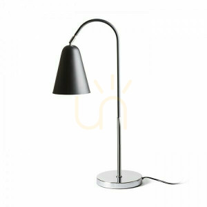 Lampa Stołowa Garbo Czarna Chrom 230 V E27 28 W