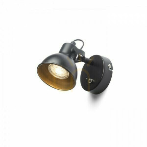 Kinkiet Rosita I ścienna Czarna/Złota 230 V Led Gu10 9 W