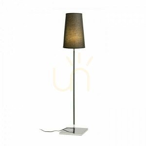 Lampa Stojąca Lulu Podłogowa Czarna Chrom 230 V E27 28 W