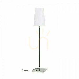 Lampa Stojąca Lulu Podłogowa Biała/Czarna Chrom 230 V E27 28 W