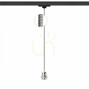 Lampa Wisząca Elisa Do Szyny 3 Faz. Ca+C/Bk+Cho 230 V E27 28 W