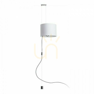 Designerska lampa wisząca Broadway Regulowana Biała Chrom 230 V E27 42 W