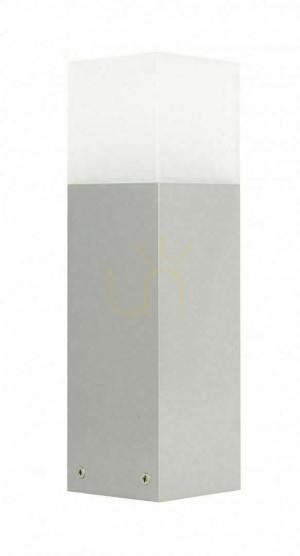 Lampa ogrodowa stojąca SU-MA CUBE CB-330 AL srebrna aluminiowa 33 cm
