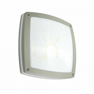 Kinkiet zewnętrzny SU-MA NEX srebrny 30x30 cm 2x20W 91022-AL