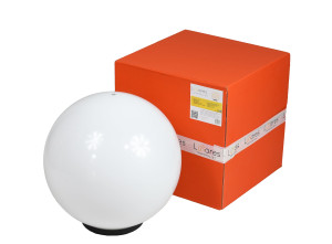 Biała kula ogrodowa w połysku LUNA BALL 40 cm – LED E27, PREMIUM, odporna na UV