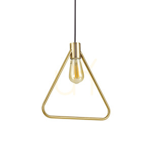 Lampa wisząca Ideallux ABC Triangle mosiężna 33,5 cm 207834