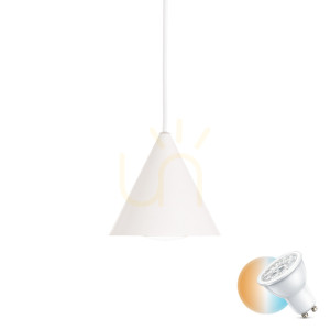 Lampa wisząca Ideallux A-LINE 232690 biała GU10 1x28W 13 cm