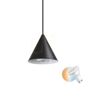 Lampa wisząca Ideallux A-LINE 232713 czarna GU10 1x28W 13 cm