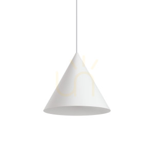 Lampa wisząca Ideallux A-LINE 232720 biała 30 cm E27 metalowa